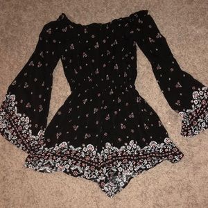 Super Cute Black Boho Romper